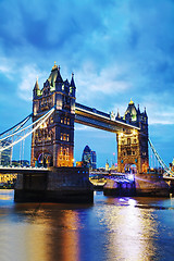 Image showing Tower bridge in London, Great Britain