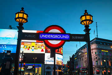 Image showing London underground sign