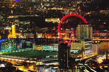 Image showing Aerial overview of London