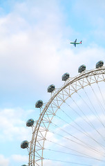 Image showing The London Eye Ferris wheel in London, UK