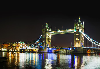 Image showing Tower bridge panoramic overview in London, Great Britain