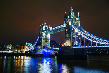 Image showing Tower bridge in London, Great Britain