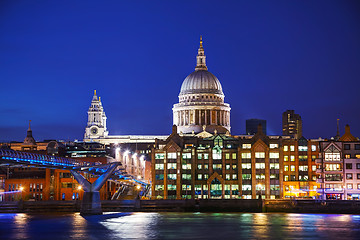 Image showing Saint Pauls cathedral in London