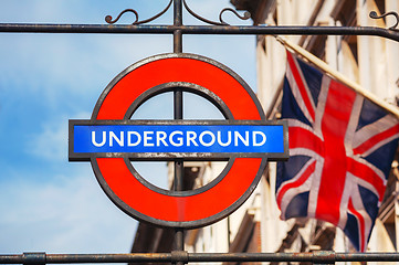 Image showing London underground sign