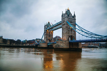 Image showing Tower bridge in London, Great Britain