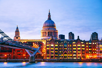 Image showing Saint Pauls cathedral in London