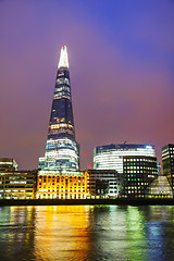 Image showing Overview of London with the Shard London Bridge