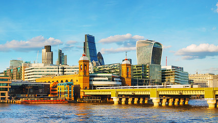 Image showing Financial district of London city