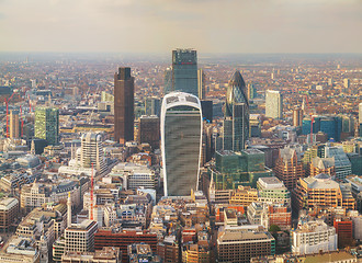 Image showing Aerial overview of London city