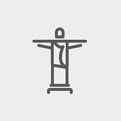 Image showing Christ the Redeemer thin line icon