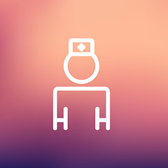 Image showing Nurse thin line icon