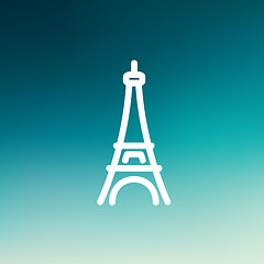 Image showing Paris Tower thin line icon