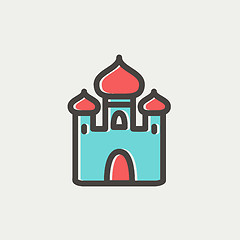 Image showing Saint basil cathedral thin line icon