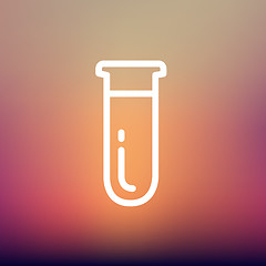 Image showing Test tube thin line icon