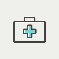 Image showing First aid kit thin line icon