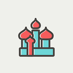 Image showing Saint basil cathedral thin line icon