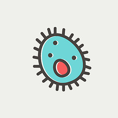 Image showing Bacteria thin line icon