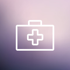 Image showing First aid kit thin line icon