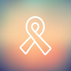 Image showing Unity ribbon thin line icon