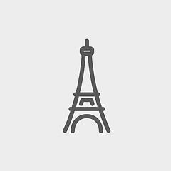 Image showing Paris Tower thin line icon