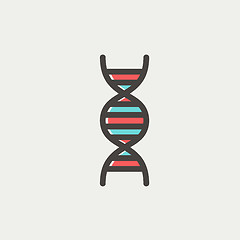 Image showing DNA thin line icon