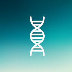 Image showing DNA thin line icon