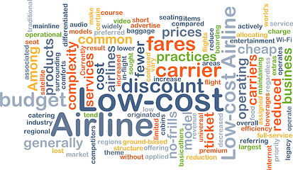 Image showing Low-cost airline background concept