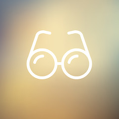 Image showing Eyeglasses thin line icon