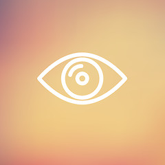 Image showing Eye thin line icon