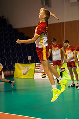 Image showing Competition volleyball teams