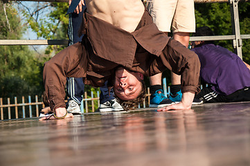 Image showing Young dancer break dance