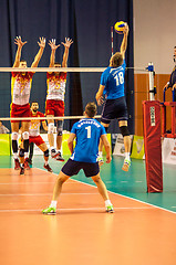 Image showing Competition volleyball teams