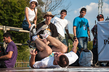 Image showing Young dancer break dance