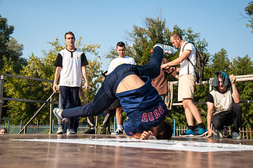 Image showing Young dancer break dance