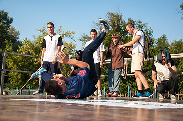 Image showing Young dancer break dance