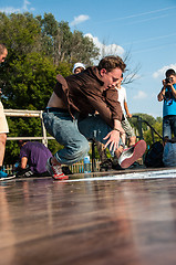 Image showing Young dancer break dance