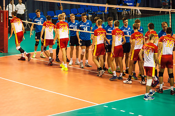 Image showing Competition volleyball teams