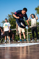 Image showing Young dancer break dance