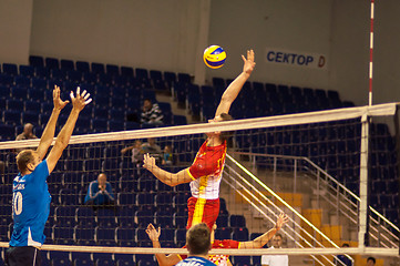 Image showing Competition volleyball teams