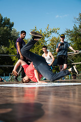 Image showing Young dancer break dance