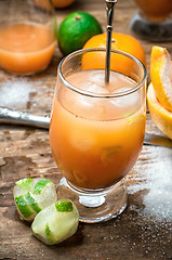 Image showing glasses fresh orange juice