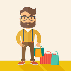 Image showing Man who go shopping.