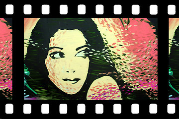 Image showing Film strip graffiti