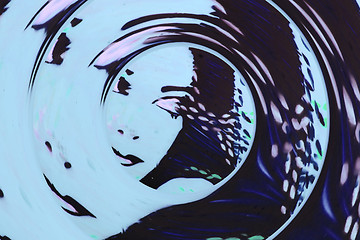 Image showing Woman in circles graffiti