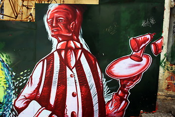 Image showing Waiter graffiti