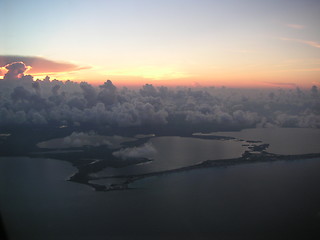 Image showing Air picture peninsula Cancun