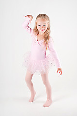 Image showing Happy ballet dancing little girl