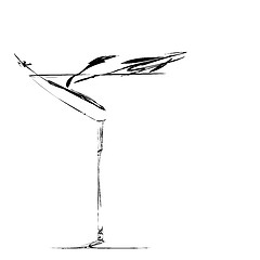 Image showing The stylized wine glass for fault 