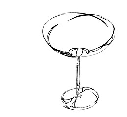 Image showing The stylized wine glass for fault 