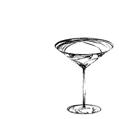 Image showing The stylized wine glass for fault 